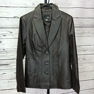 East 5th NWT Leather Jacket Brown Sable Medium